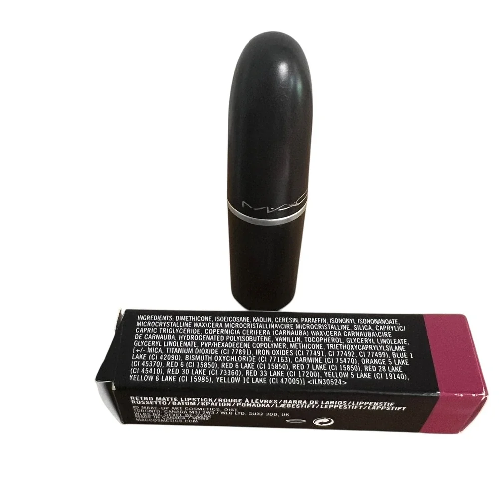 MAC Retro Matte Lipstick 705 Flat Out Fabulous Bright Plum Magenta 0.10oz NEW